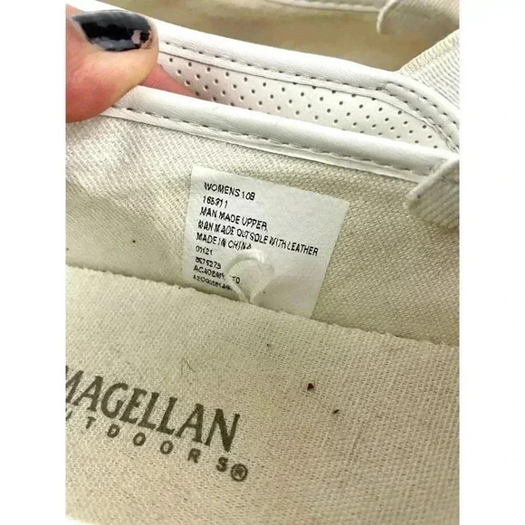 White Perforated Slip On Casual Shoes Sz 10 B Magellan Outdoors Women's - Picture 4 of 9